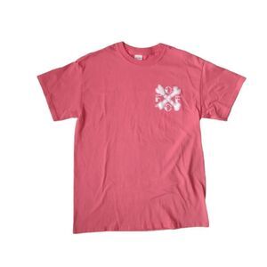 Gildan Salmon Pink Short Sleeve CFCF Crossbones Graphic Print Tee Adult Medium